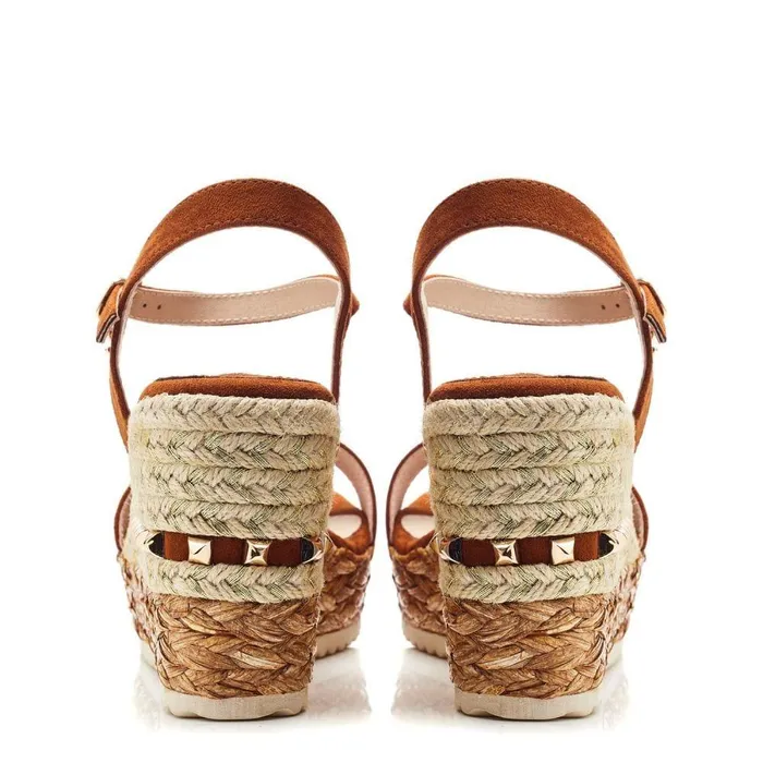 Women Moda In Pelle Wedge Sandals Erynn Tan Alcantara