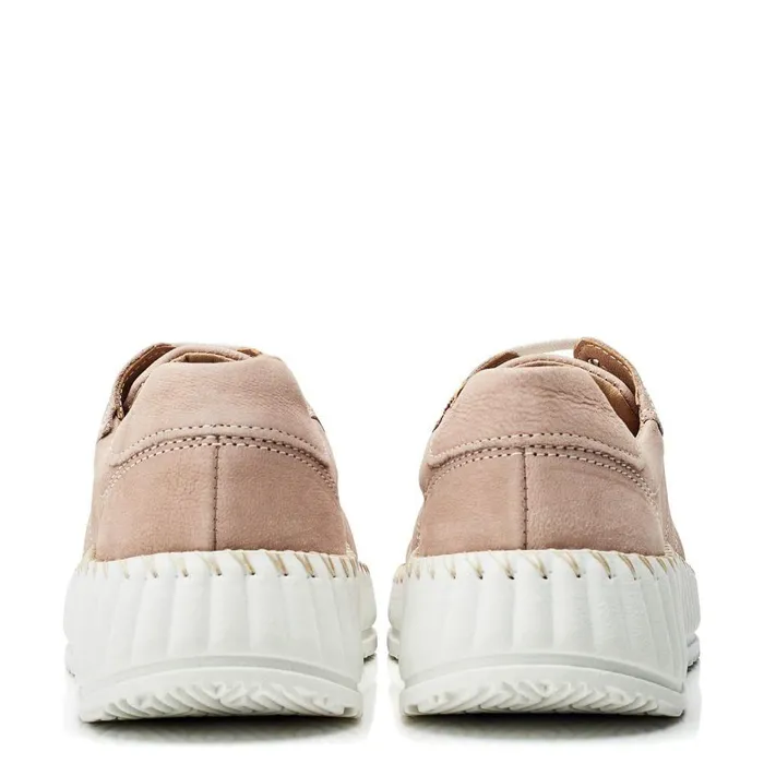 Women Moda In Pelle Wedge Trainers Shoon Sh Riyah Beige Leather