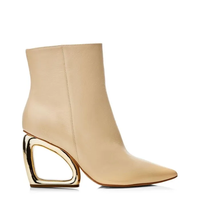 Women Moda In Pelle White Boots Leahna Off White Leather
