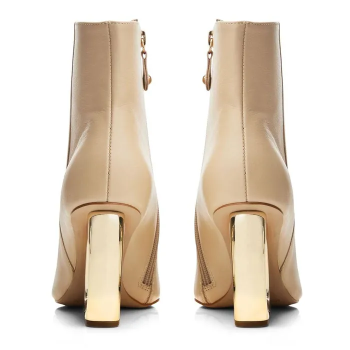 Women Moda In Pelle White Boots Leahna Off White Leather
