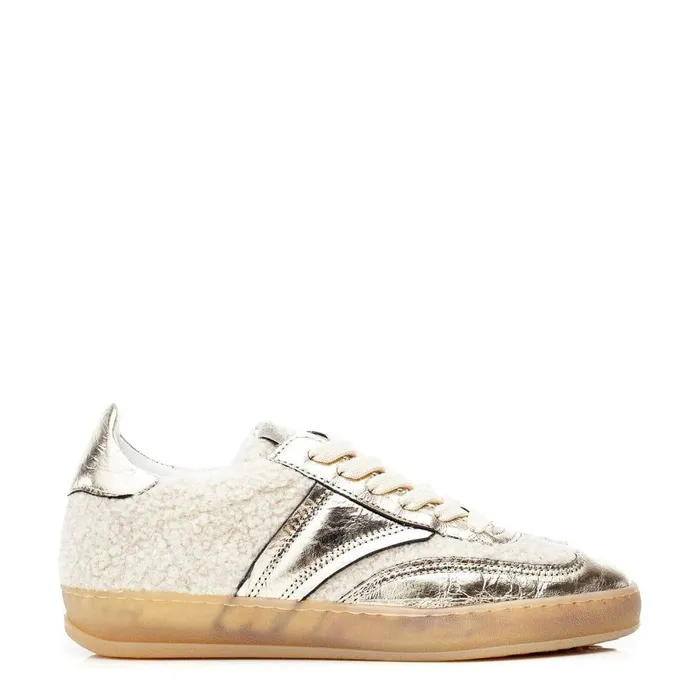Women Moda In Pelle White Trainers Bennet Off White Textile