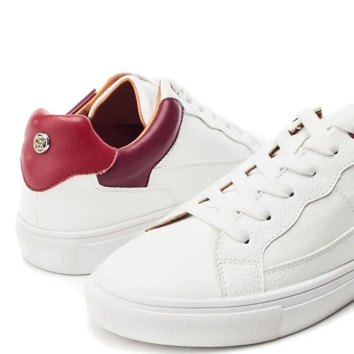Women Moda In Pelle White Trainers Brier White Porvair