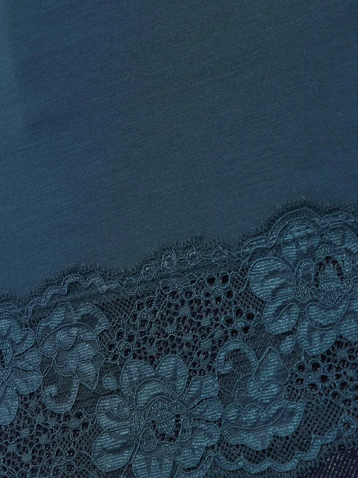 Women Modal Lace Vest Smoke Jigsaw Pyjamas and Loungewear