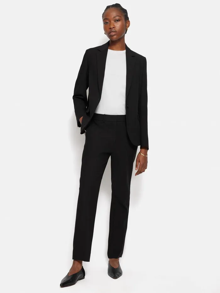 Women Modern Crepe Brook Blazer Black Jigsaw Coords