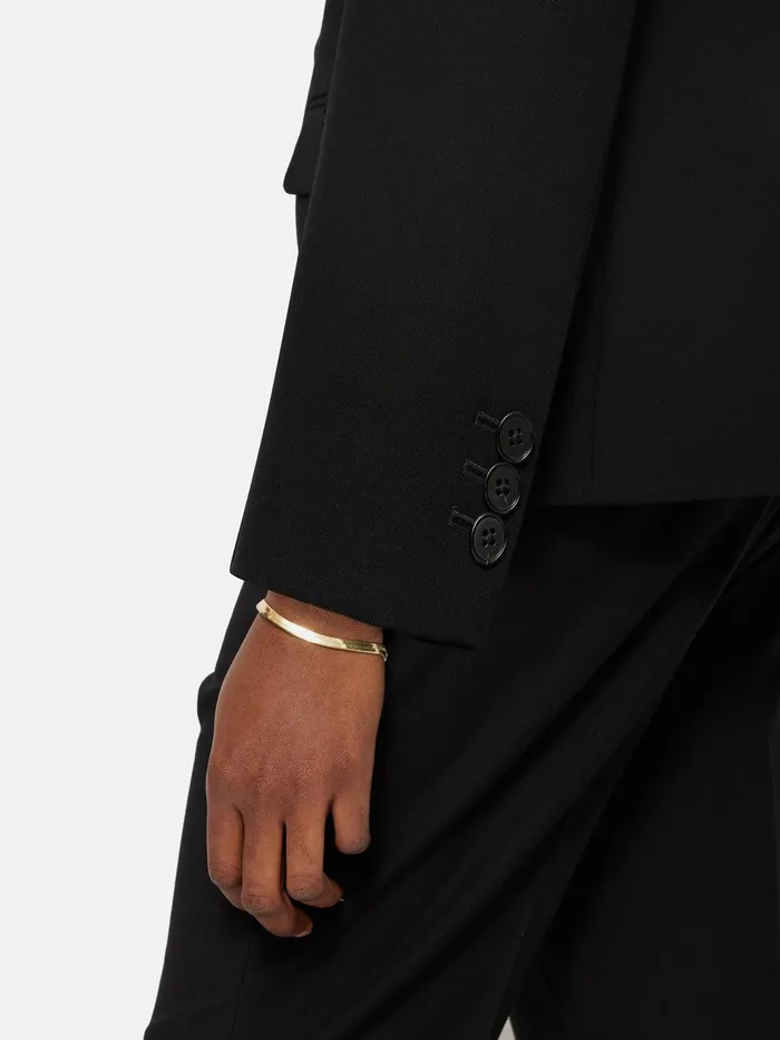 Women Modern Crepe Brook Blazer Black Jigsaw Coords
