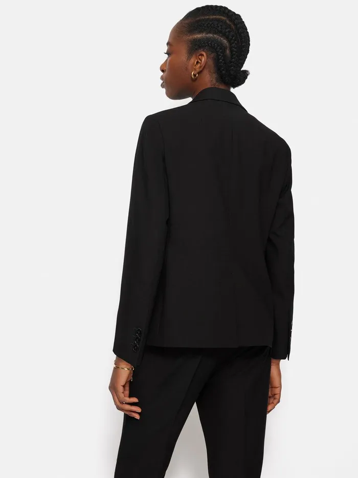 Women Modern Crepe Brook Blazer Black Jigsaw Coords