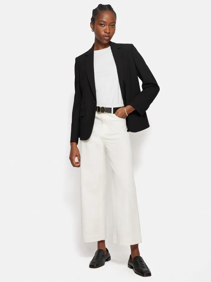 Women Modern Crepe Brook Blazer Black Jigsaw Coords