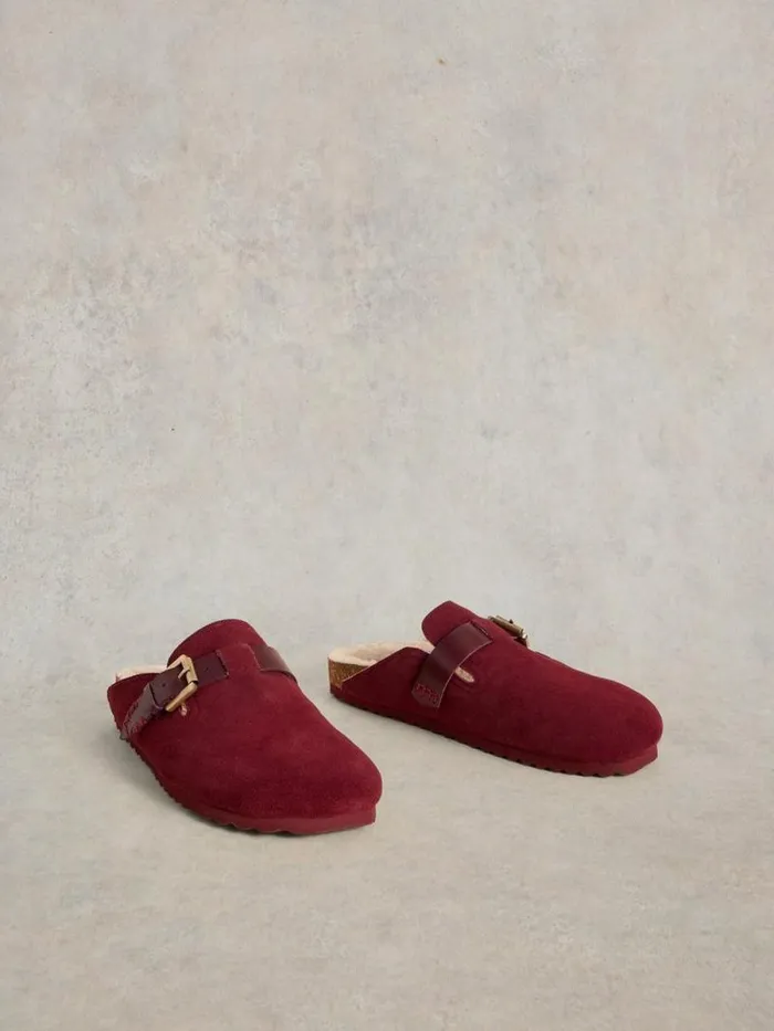 Women Myrtle Slip On Suede Mule Deep Red White Stuff Mules Women Myrtle Slip On Suede Mule Deep Red White Stuff Mules