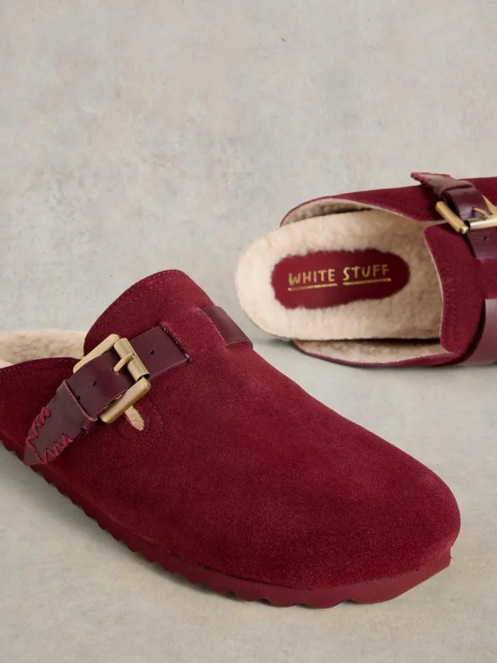 Women Myrtle Slip On Suede Mule Deep Red White Stuff Mules Women Myrtle Slip On Suede Mule Deep Red White Stuff Mules