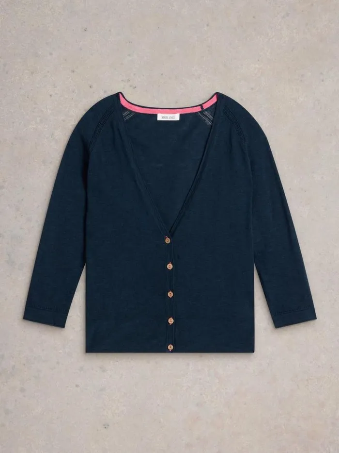 Women NARIA CARDI Dark Navy White Stuff Knitwear Women NARIA CARDI Dark Navy White Stuff Knitwear