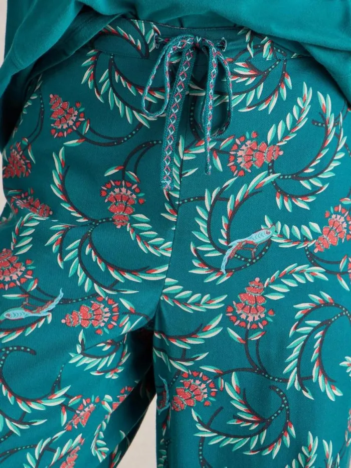 Women Nina PJ Bottom Teal Print White Stuff Nightwear Women Nina PJ Bottom Teal Print White Stuff Nightwear