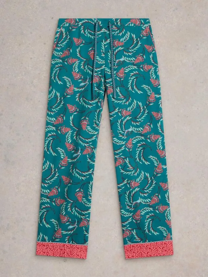 Women Nina PJ Bottom Teal Print White Stuff Nightwear Women Nina PJ Bottom Teal Print White Stuff Nightwear