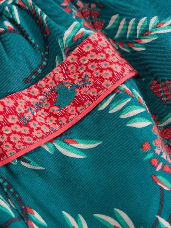 Women Nina PJ Bottom Teal Print White Stuff Nightwear Women Nina PJ Bottom Teal Print White Stuff Nightwear