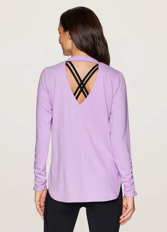 Women No Sweat Pullover Light Purple RBX Active Long Sleeve