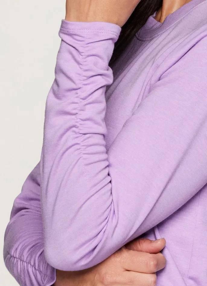 Women No Sweat Pullover Light Purple RBX Active Long Sleeve