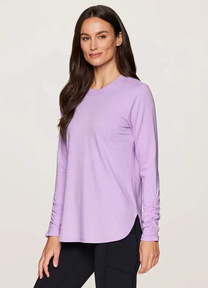 Women No Sweat Pullover Light Purple RBX Active Long Sleeve