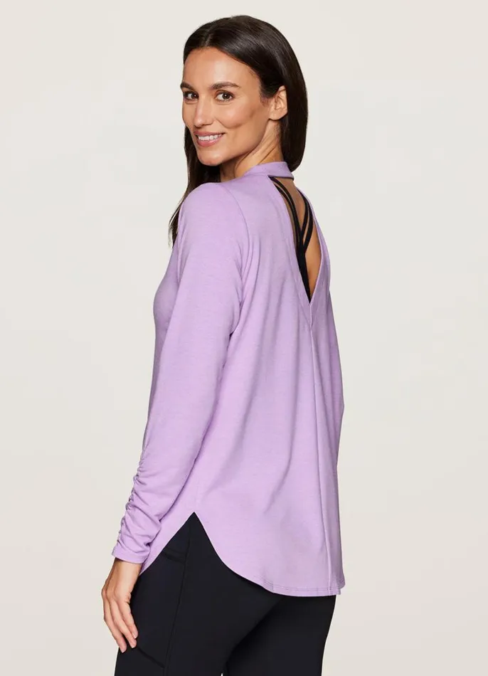 Women No Sweat Pullover Light Purple RBX Active Long Sleeve