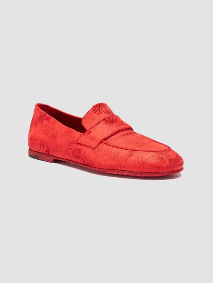 Women Officine Creative Footwear BLAIR DD 001 Red Leather Penny Loafers Women Officine Creative Footwear BLAIR DD 001 Red Leather Penny Loafers