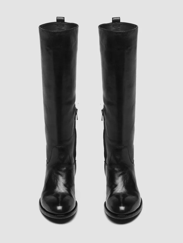 Women Officine Creative Footwear DENNER 116 Black Leather Zip Boots