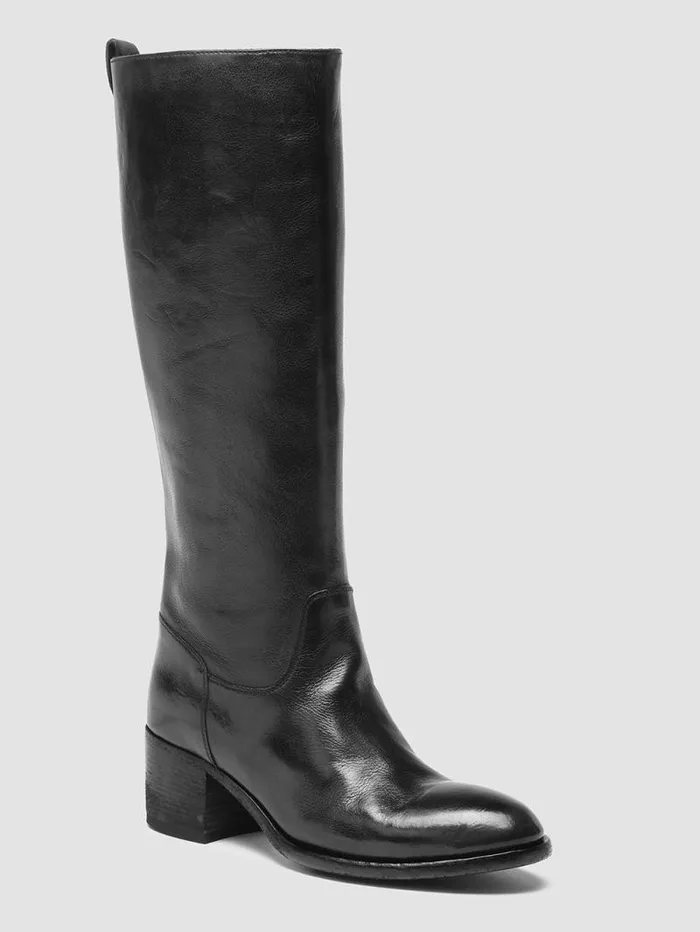 Women Officine Creative Footwear DENNER 116 Black Leather Zip Boots