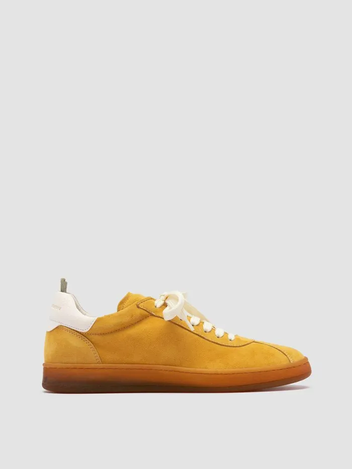 Women Officine Creative Footwear DESTINY 101 Yellow Leather And Suede Low Top Sneakers