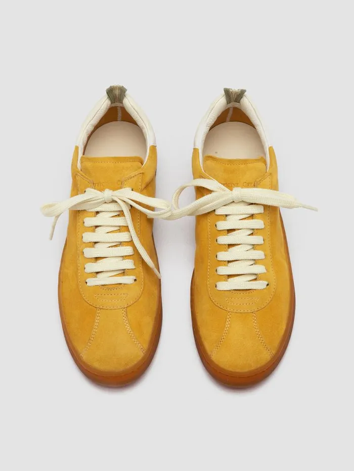 Women Officine Creative Footwear DESTINY 101 Yellow Leather And Suede Low Top Sneakers