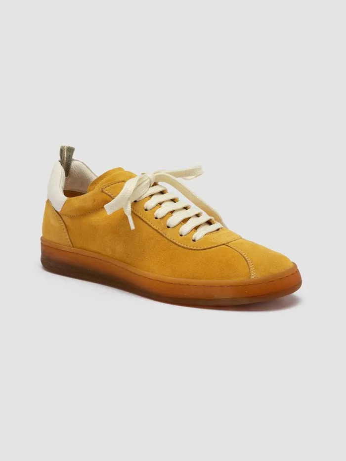 Women Officine Creative Footwear DESTINY 101 Yellow Leather And Suede Low Top Sneakers