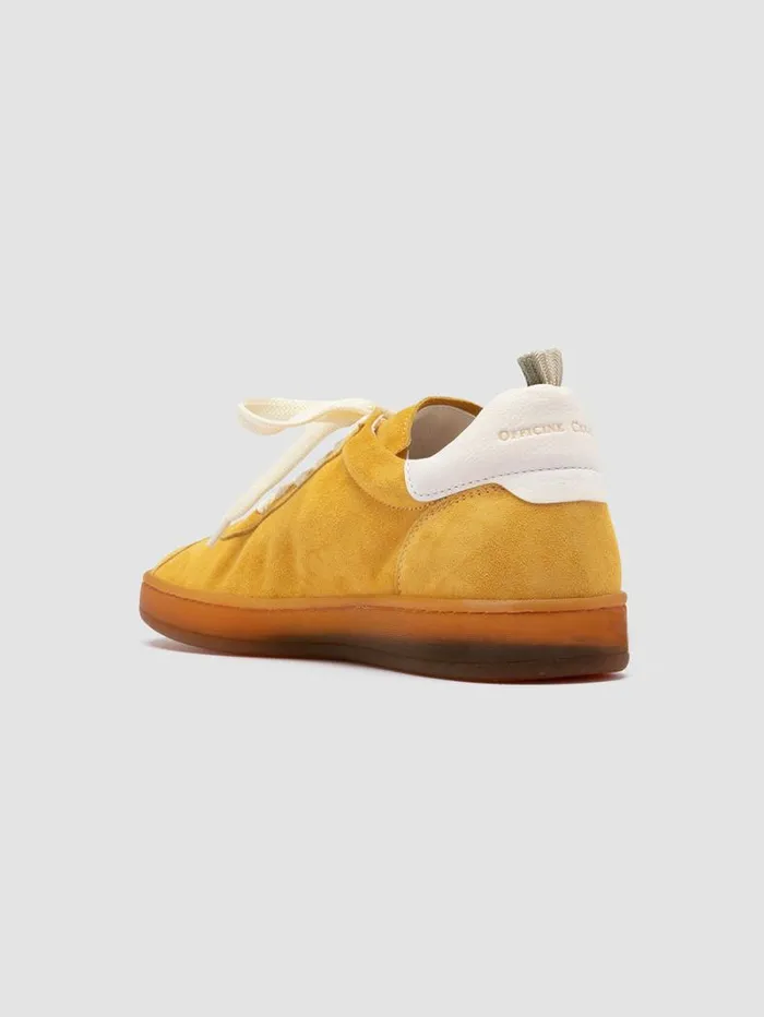 Women Officine Creative Footwear DESTINY 101 Yellow Leather And Suede Low Top Sneakers