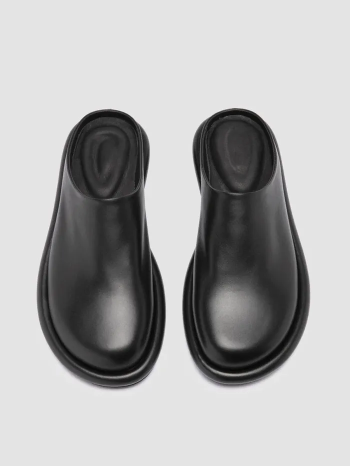 Women Officine Creative Footwear ESTENS 107 Black Leather Mule Sandals Women Officine Creative Footwear ESTENS 107 Black Leather Mule Sandals