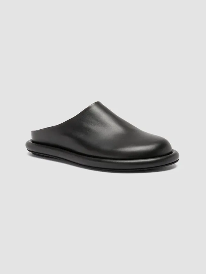Women Officine Creative Footwear ESTENS 107 Black Leather Mule Sandals Women Officine Creative Footwear ESTENS 107 Black Leather Mule Sandals