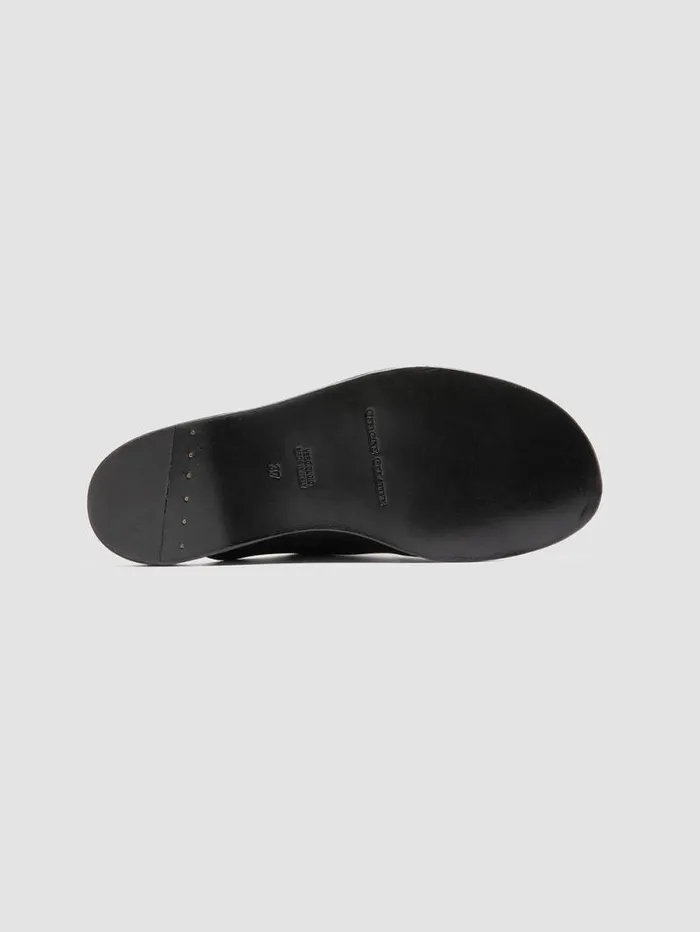 Women Officine Creative Footwear ITACA 049 Black Leather Slide Sandals