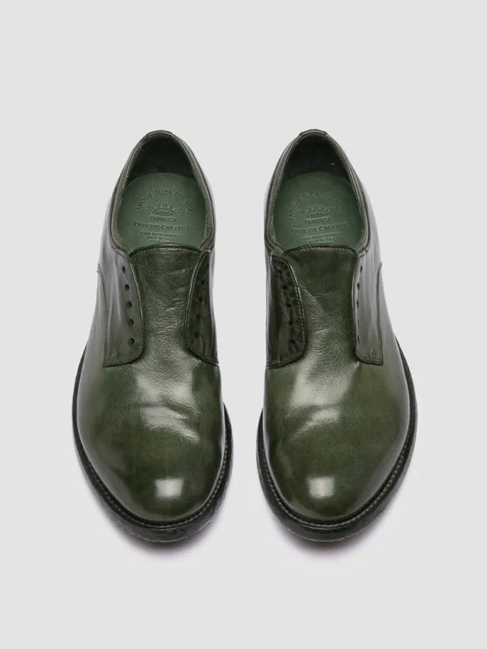 Women Officine Creative Footwear LEXIKON 012 Green Leather Derby Shoes