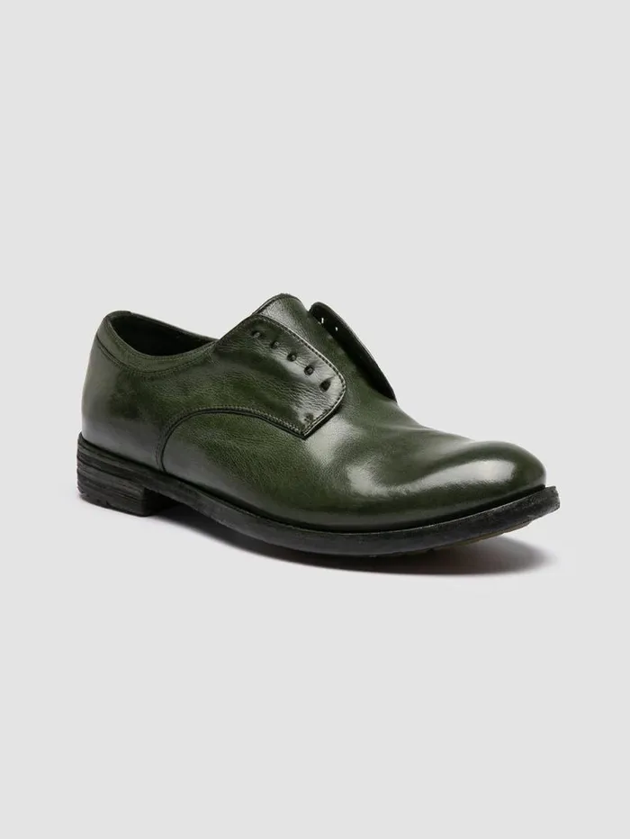 Women Officine Creative Footwear LEXIKON 012 Green Leather Derby Shoes