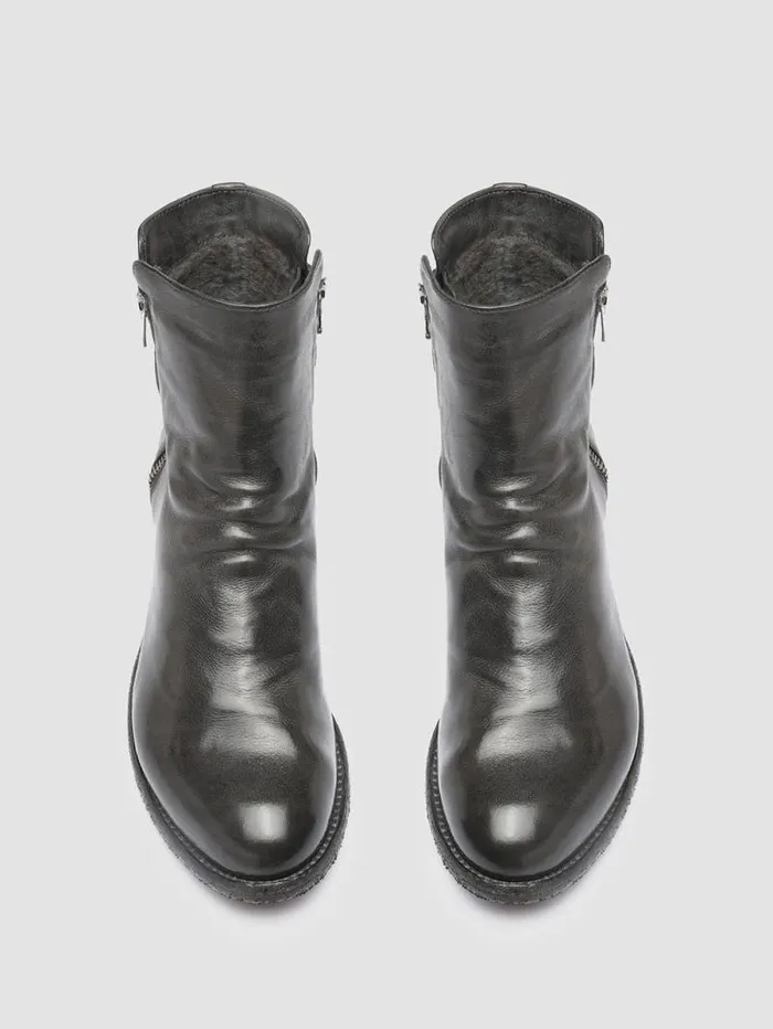 Women Officine Creative Footwear LEXIKON 097 Gray Leather And Shearling Ankle Boots Women Officine Creative Footwear LEXIKON 097 Gray Leather And Shearling Ankle Boots