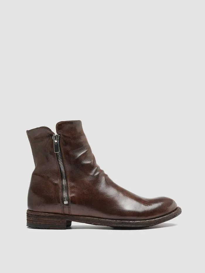 Women Officine Creative Footwear LEXIKON 097 Light Brown Leather And Shearling Ankle Boots