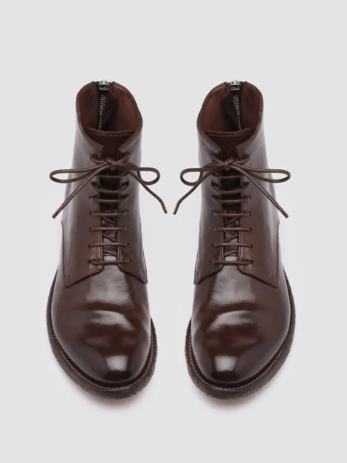 Women Officine Creative Footwear LEXIKON 123 Burgundy Zipped Leather Ankle Boots Women Officine Creative Footwear LEXIKON 123 Burgundy Zipped Leather Ankle Boots