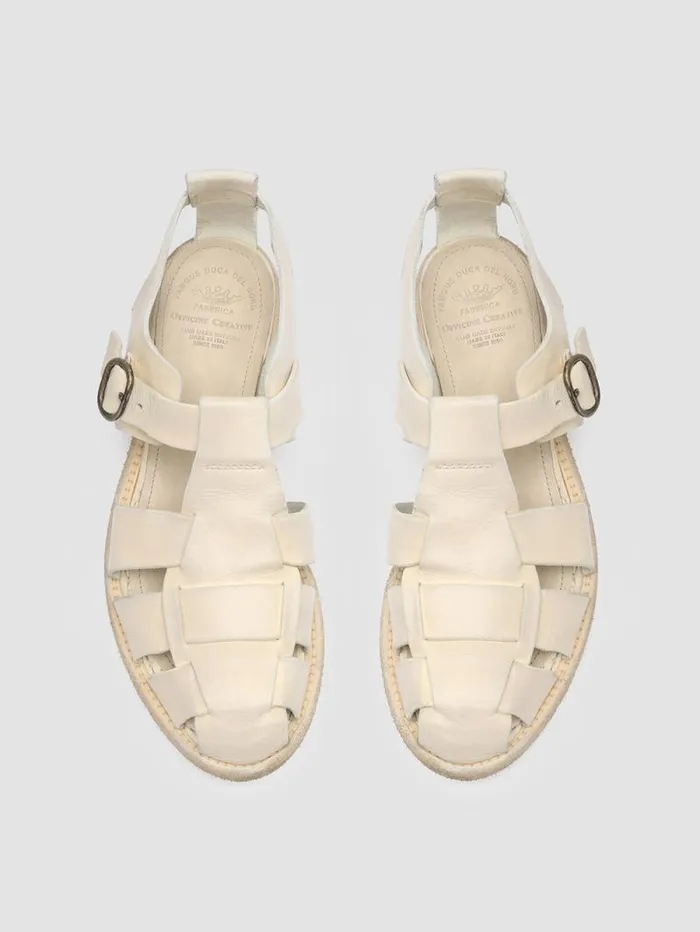 Women Officine Creative Footwear LEXIKON 536 White Leather Sandals