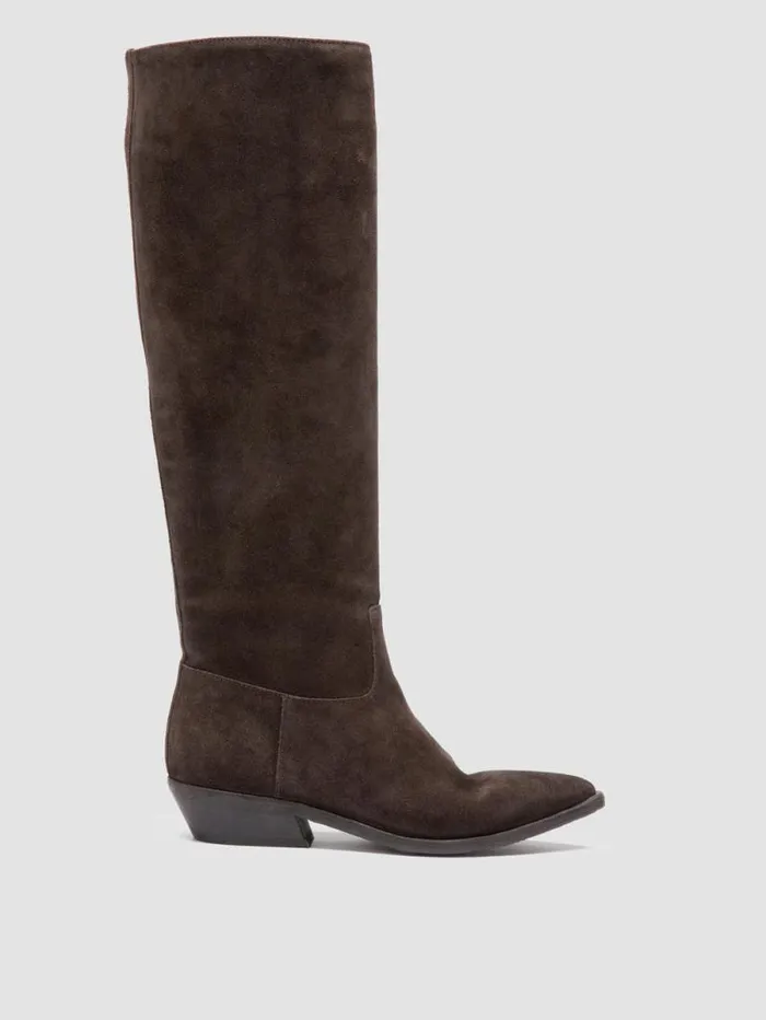 Women Officine Creative Footwear NOELIE DD 104 Brown Suede Pull On Boots