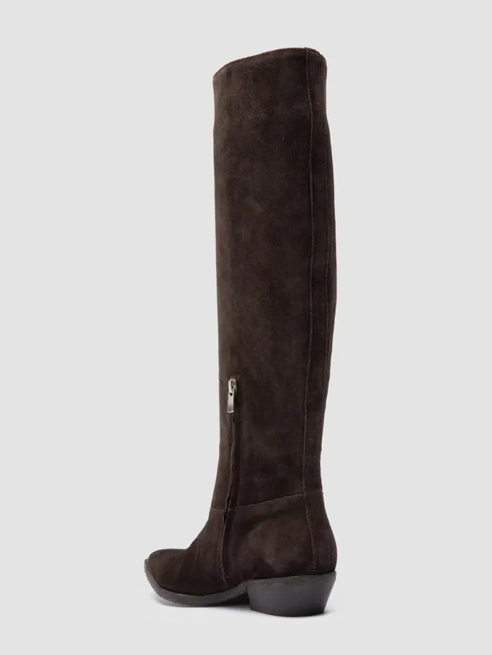 Women Officine Creative Footwear NOELIE DD 104 Brown Suede Pull On Boots Women Officine Creative Footwear NOELIE DD 104 Brown Suede Pull On Boots