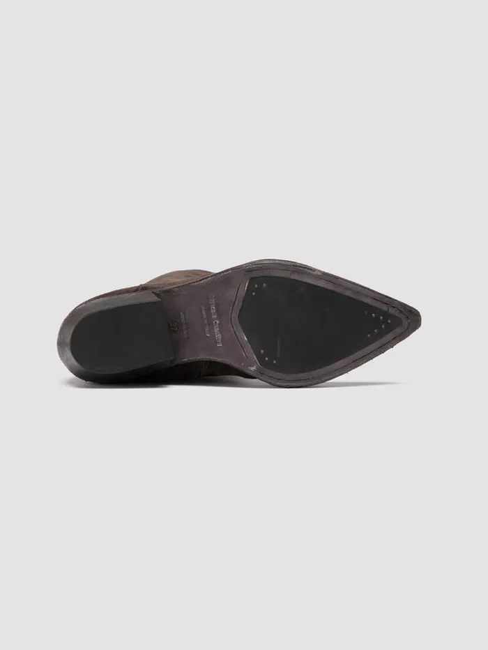 Women Officine Creative Footwear NOELIE DD 104 Brown Suede Pull On Boots Women Officine Creative Footwear NOELIE DD 104 Brown Suede Pull On Boots