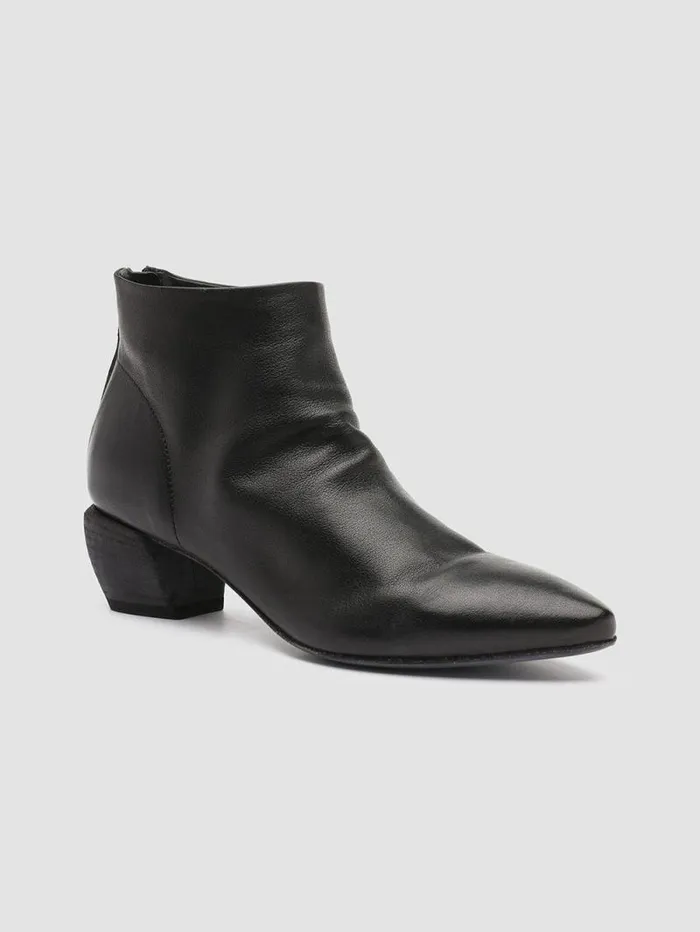 Women Officine Creative Footwear SALLY 001 Black Leather Booties Women Officine Creative Footwear SALLY 001 Black Leather Booties