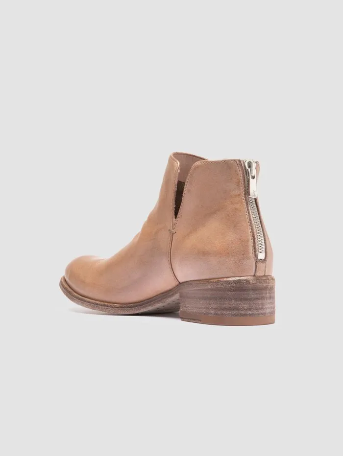 Women Officine Creative Footwear SHANTEL 003 Ivory Leather Zipped Boots Women Officine Creative Footwear SHANTEL 003 Ivory Leather Zipped Boots