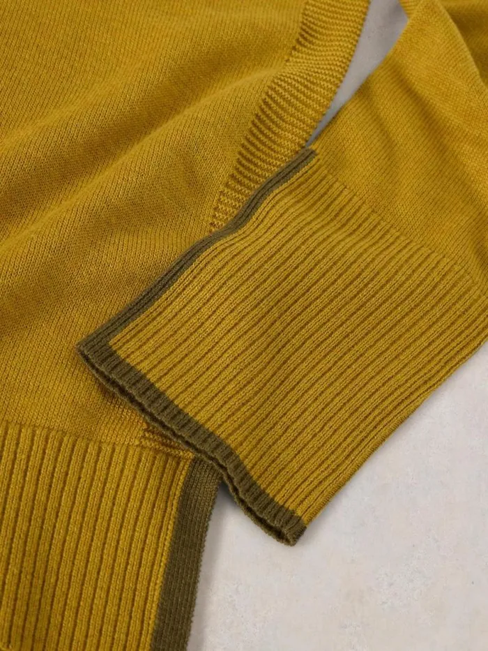 Women OLIVE CREW NECK COTTON JUMPER Mid Chartreuse White Stuff Knitwear