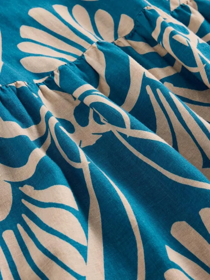 Women Otto Linen Blend Dress Blue Print White Stuff Dresses Women Otto Linen Blend Dress Blue Print White Stuff Dresses