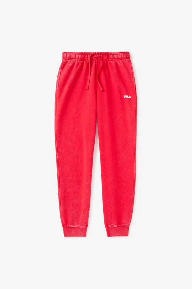 Women Pants and Shorts Fila Sportstyle Linear Logo Jogger 611 Fila Redwhite