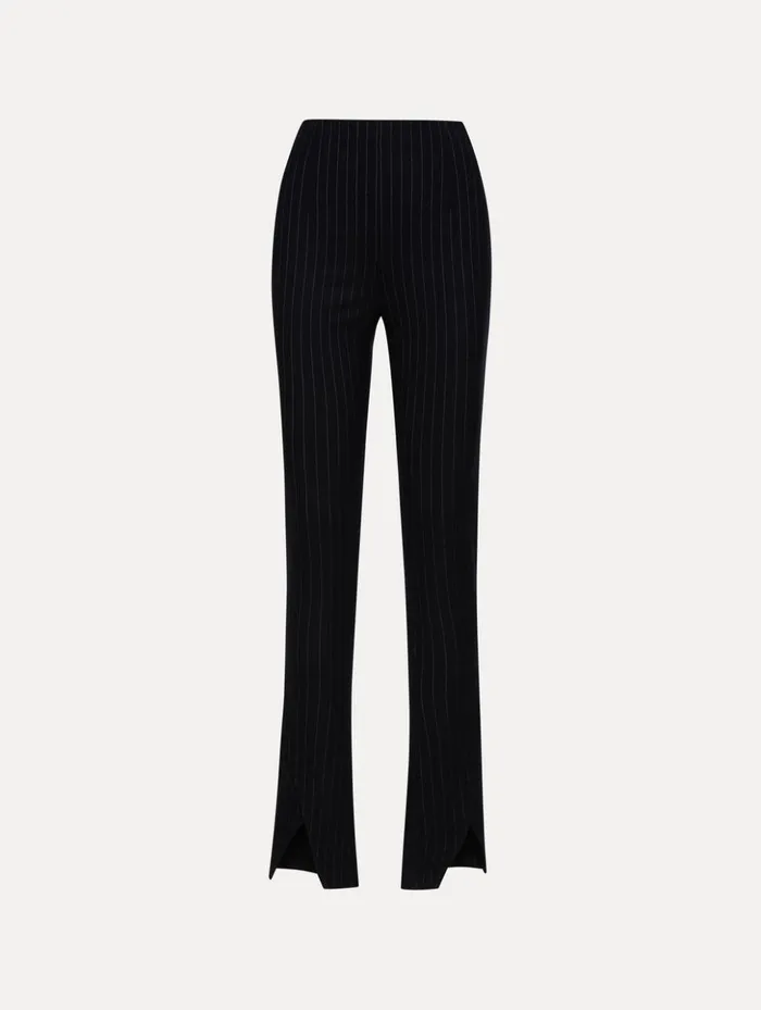 Women Pants and Skirts Oscar De La Renta Pinstriped Pant Navy and White