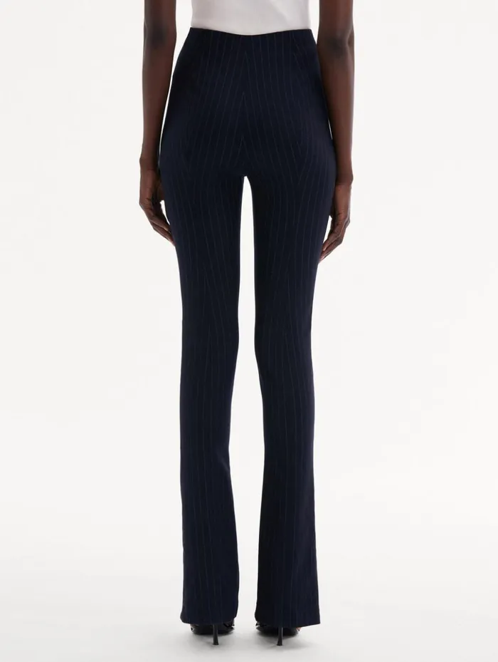 Women Pants and Skirts Oscar De La Renta Pinstriped Pant Navy and White
