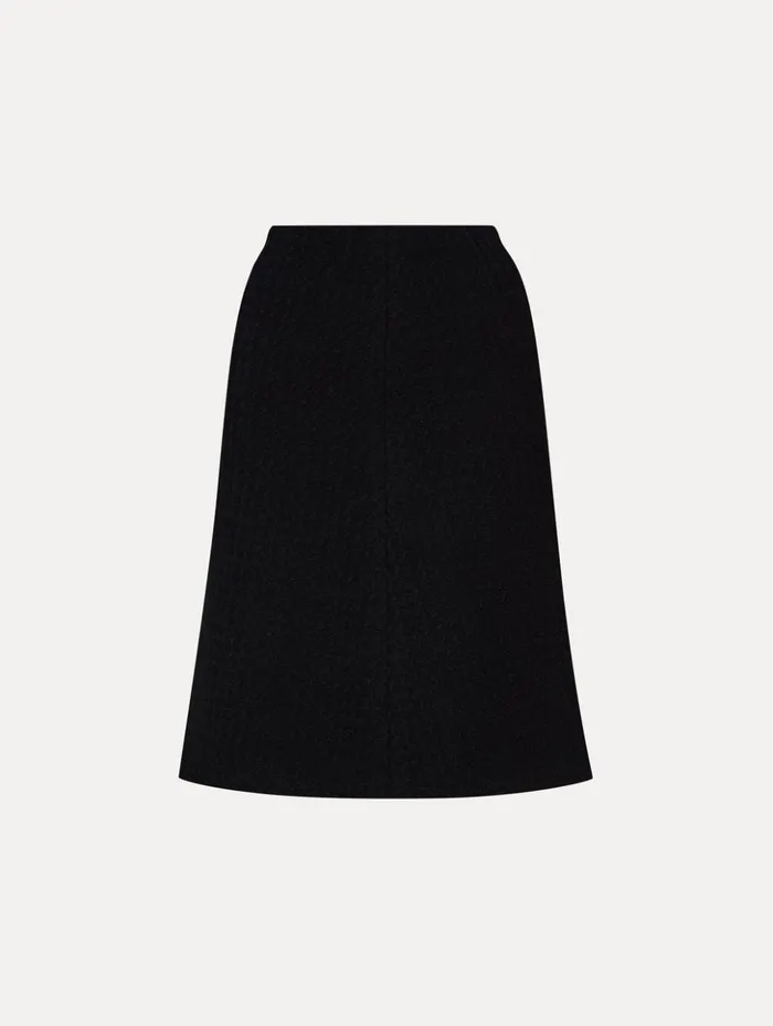 Women Pants and Skirts Oscar De La Renta Wool Tweed Skirt Black