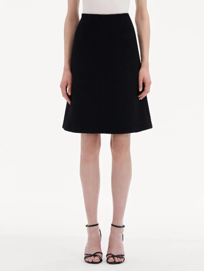 Women Pants and Skirts Oscar De La Renta Wool Tweed Skirt Black Women Pants and Skirts Oscar De La Renta Wool Tweed Skirt Black