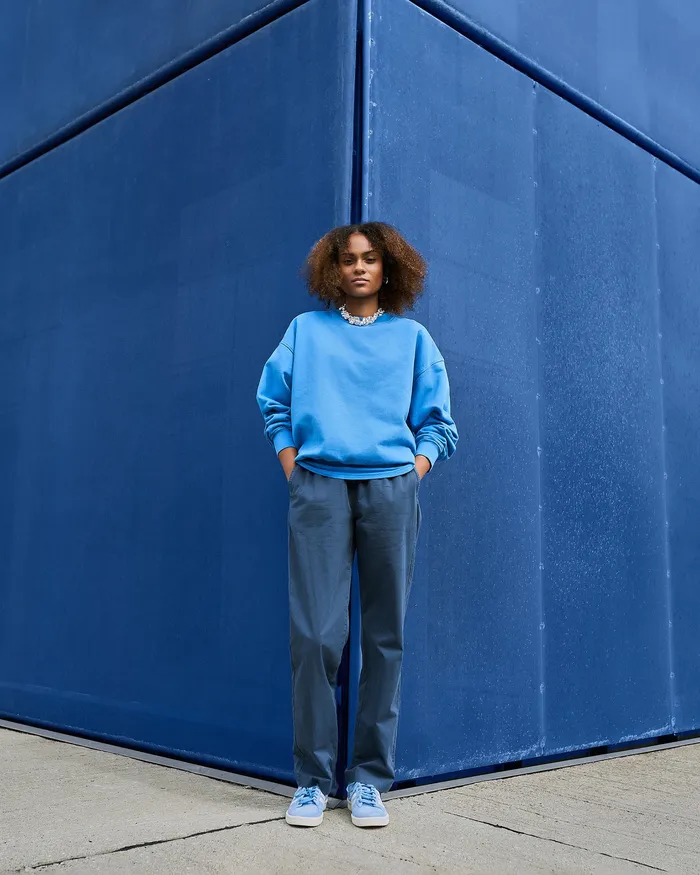 Women Pants Colorfulstandard Organic Twill Pants 8211 Steel Blue